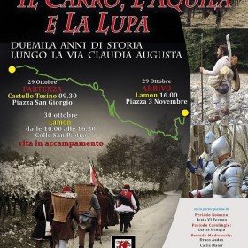 “Il Carro, l’Aquila e la Lupa “: rievocatori in marcia lungo la Via Claudia Augusta